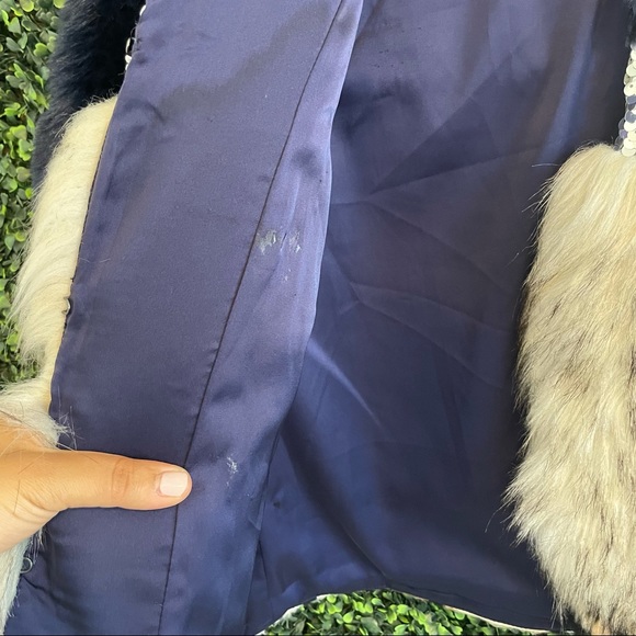 NWT Boston Proper bling faux fur jacket. - Picture 10 of 13